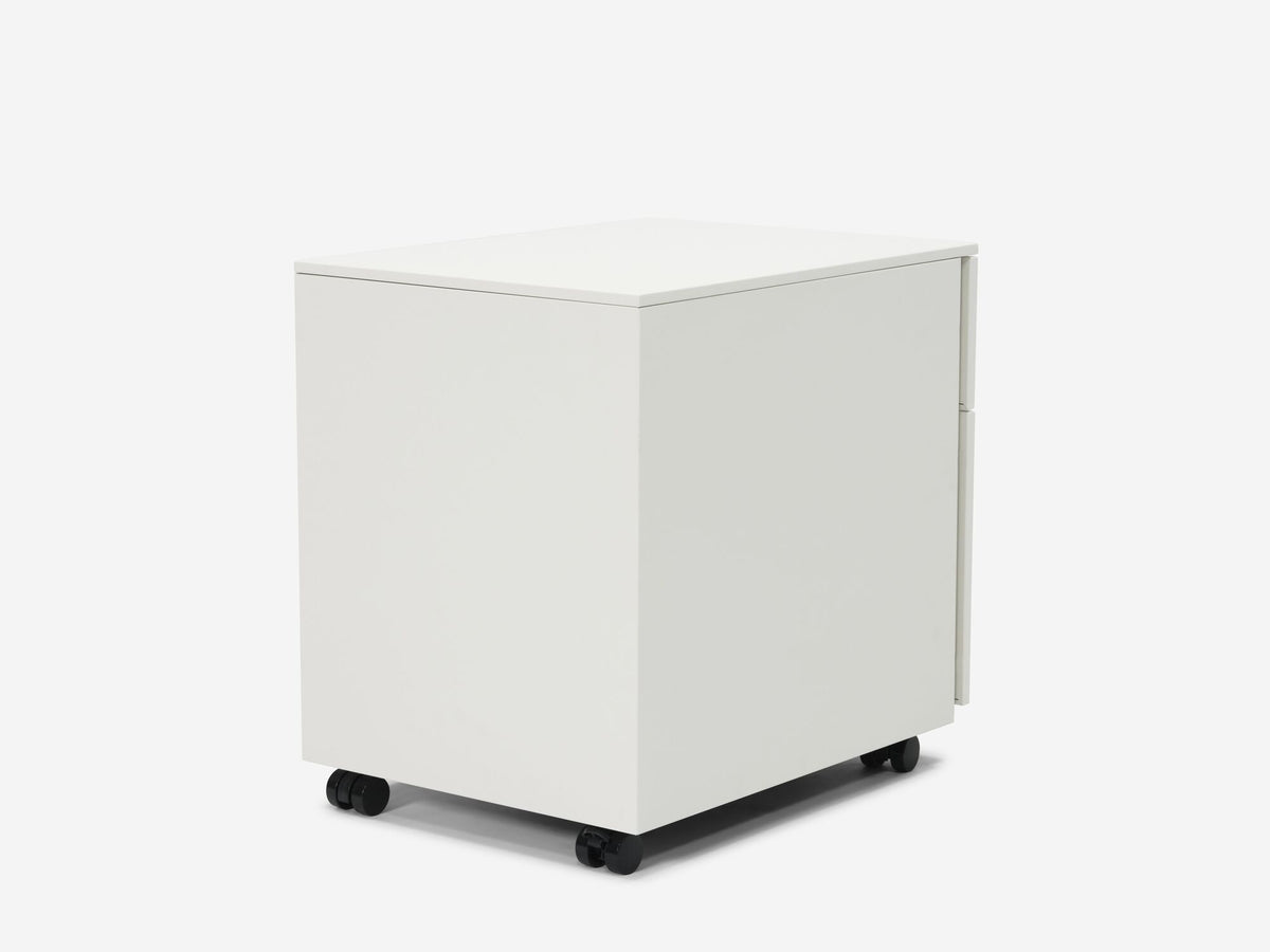 Novah Mobile Pedestal with Optional Cushion – White – view 5