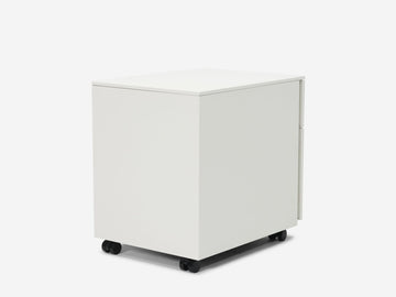 Novah Mobile Pedestal with Optional Cushion – White – view 5