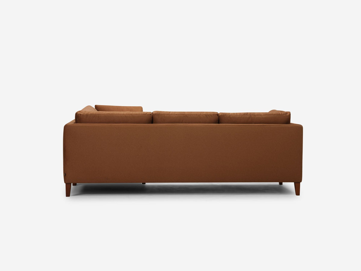 Burleson Toffee with Java Legs - Right Hand Facing Loveseat