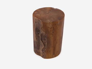 Solid Teak Stool - Cylinder – Reclaimed Teak – view 9