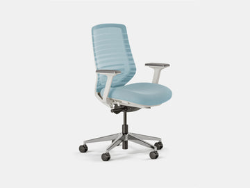 Ergonomic Office Chair – Light Blue (White)