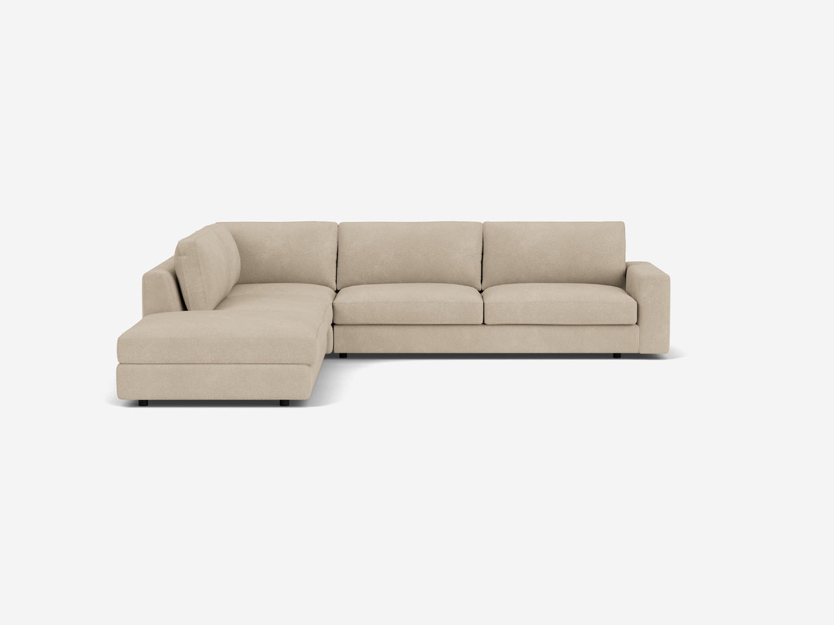 Ava Haze - Left Hand Facing Backless Chaise - 1.5" Legs