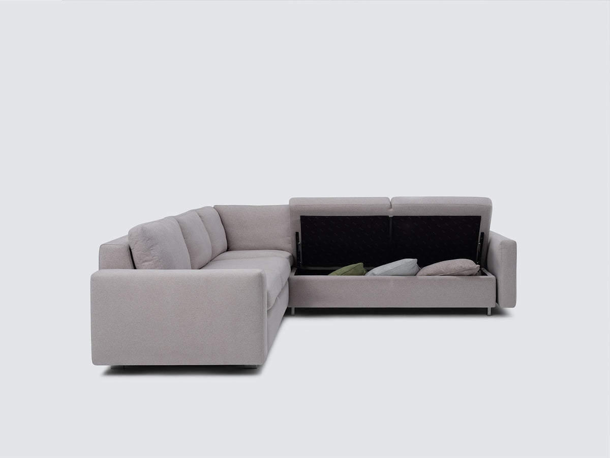 Ava Cloud with Stainless Steel Legs - Narrow Arms - Right Hand Facing Loveseat