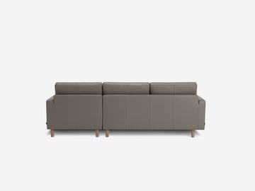 Grade 100 Rein Grey with Oak Legs - Right Hand Facing Chaise
