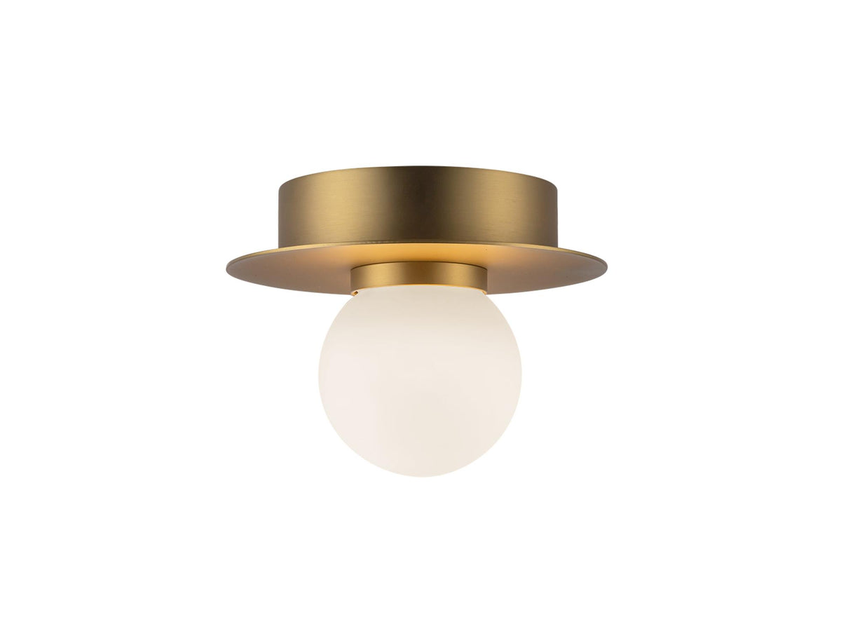 Elixir Flush Mount Light – 6" / Brushed Gold