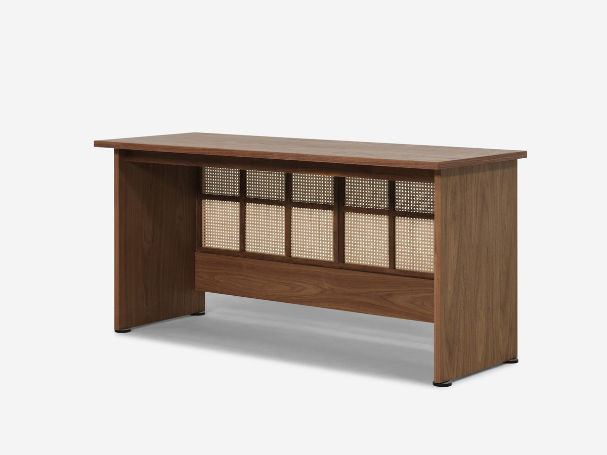 Walnut - Natural Cane Screen