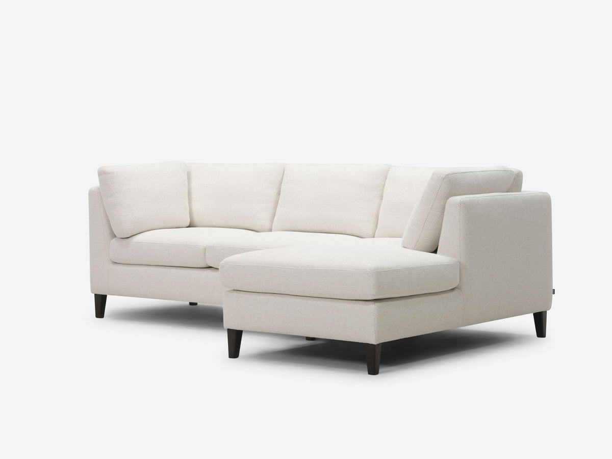 Dreamy Creamy with Onyx Legs - Right Hand Facing Chaise