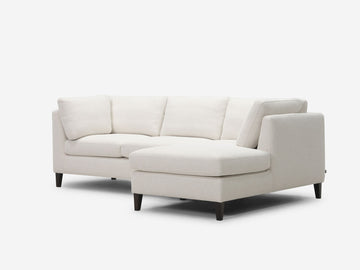 Dreamy Creamy with Onyx Legs - Right Hand Facing Chaise