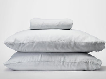 Silk & Snow Flax Bedding Set – Full / Nimbus Grey