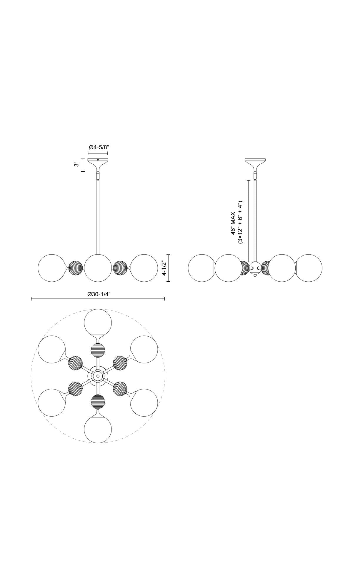 Celia Chandelier – dimensions