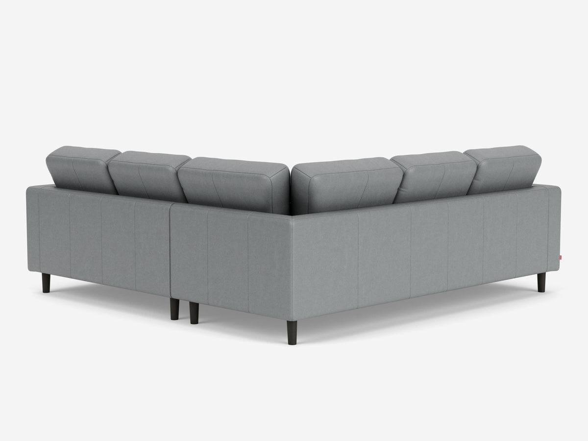 Donna Cool Grey avec pattes onyx - causeuse droitière