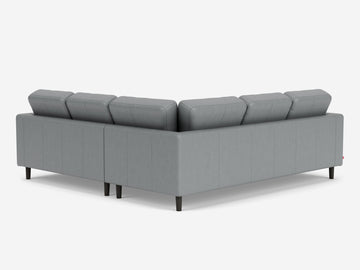 Donna Cool Grey avec pattes onyx - causeuse droitière