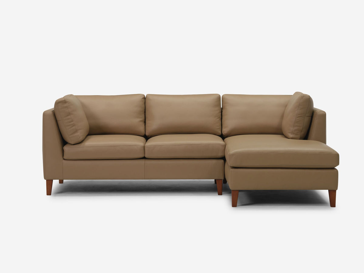 Rein Toast with Java Legs - Right Hand Facing Chaise