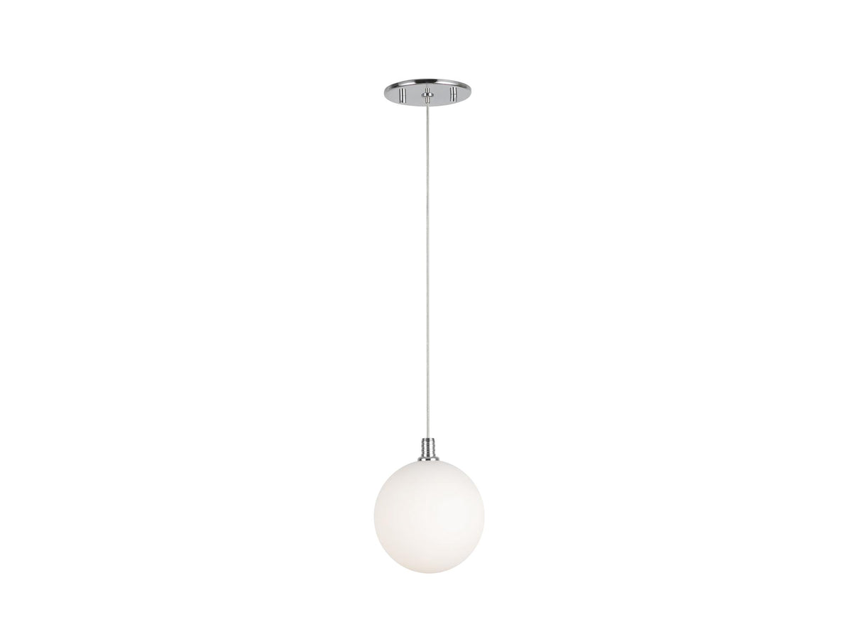 Bolla Pendant – Chrome/Opal Glass