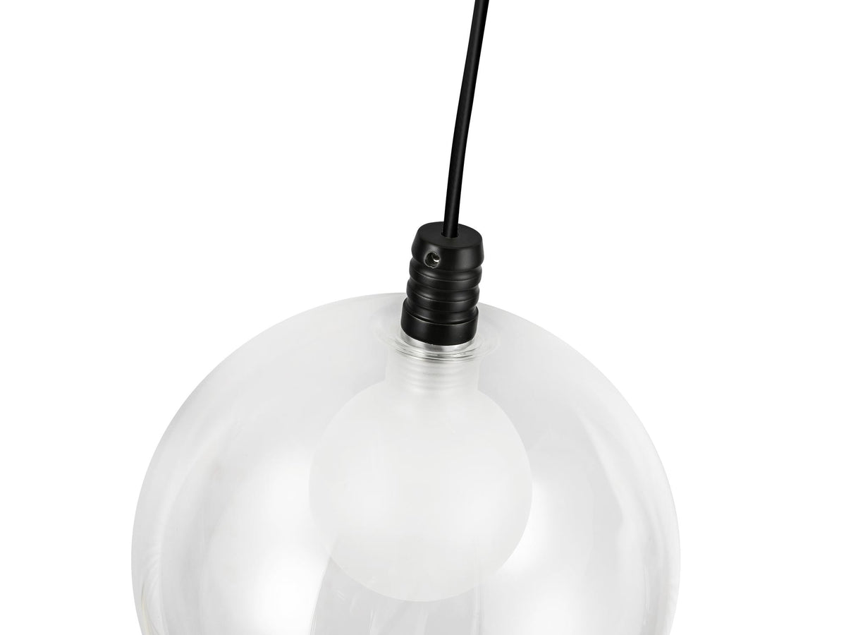 Bolla Pendant – Black/Clear Glass – view 2