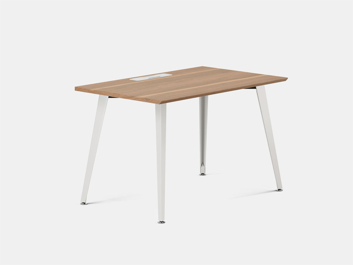 Office Desk – 48" x 24" / White / Walnut – view 2