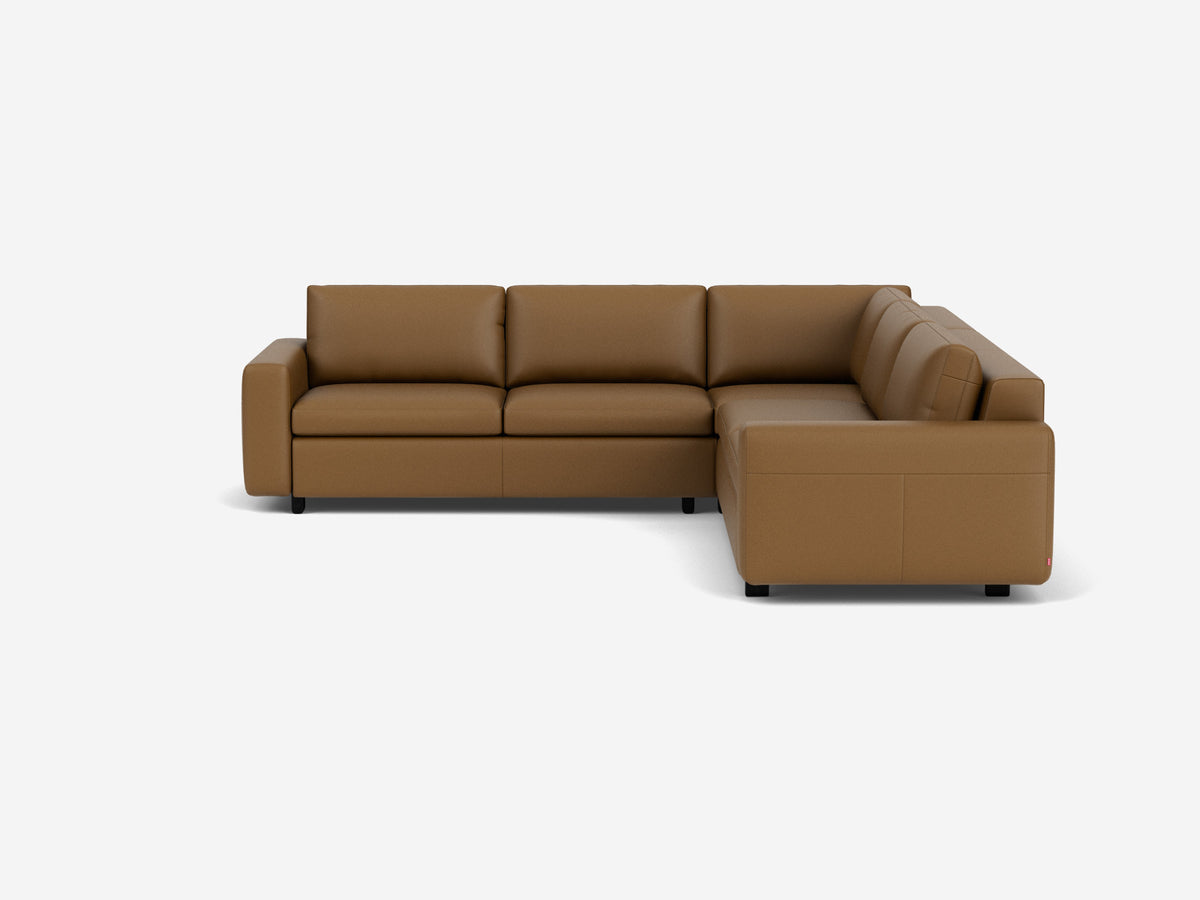 Rein Toast with Black Ash Legs - Standard Arms - Left Hand Facing Storage Loveseat