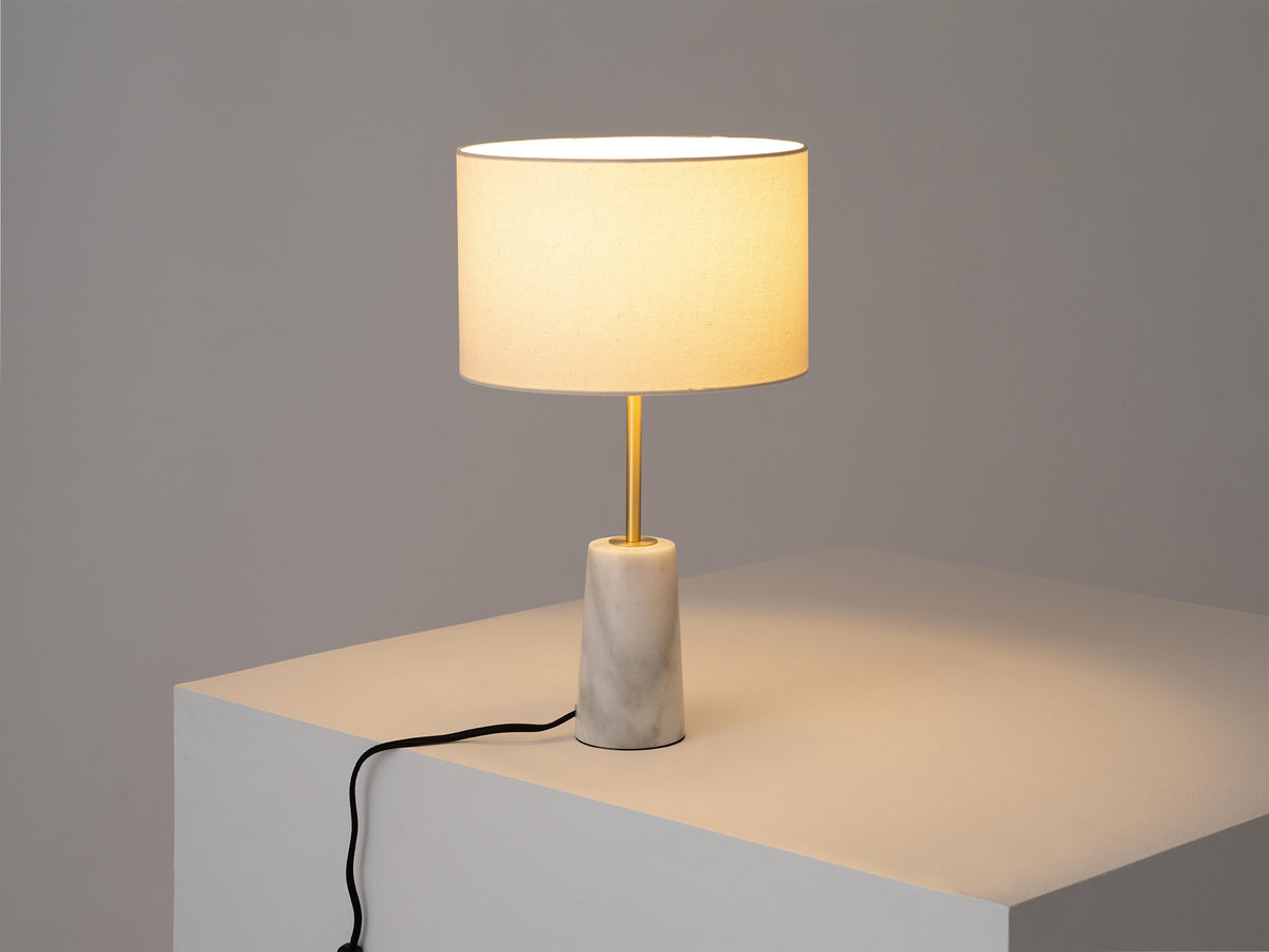 Tab Table Lamp – White Marble – view 2