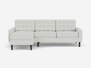 Arctic Wolf with Black Ash Legs - Left Hand Facing Chaise - Low Arm Height