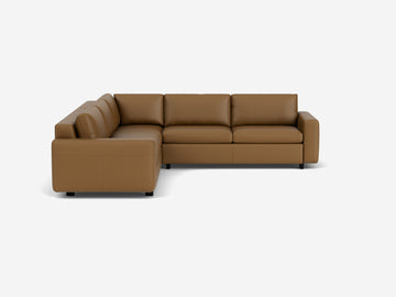Rein Toast with Black Ash Legs - Standard Arms - Left Hand Facing Storage Loveseat