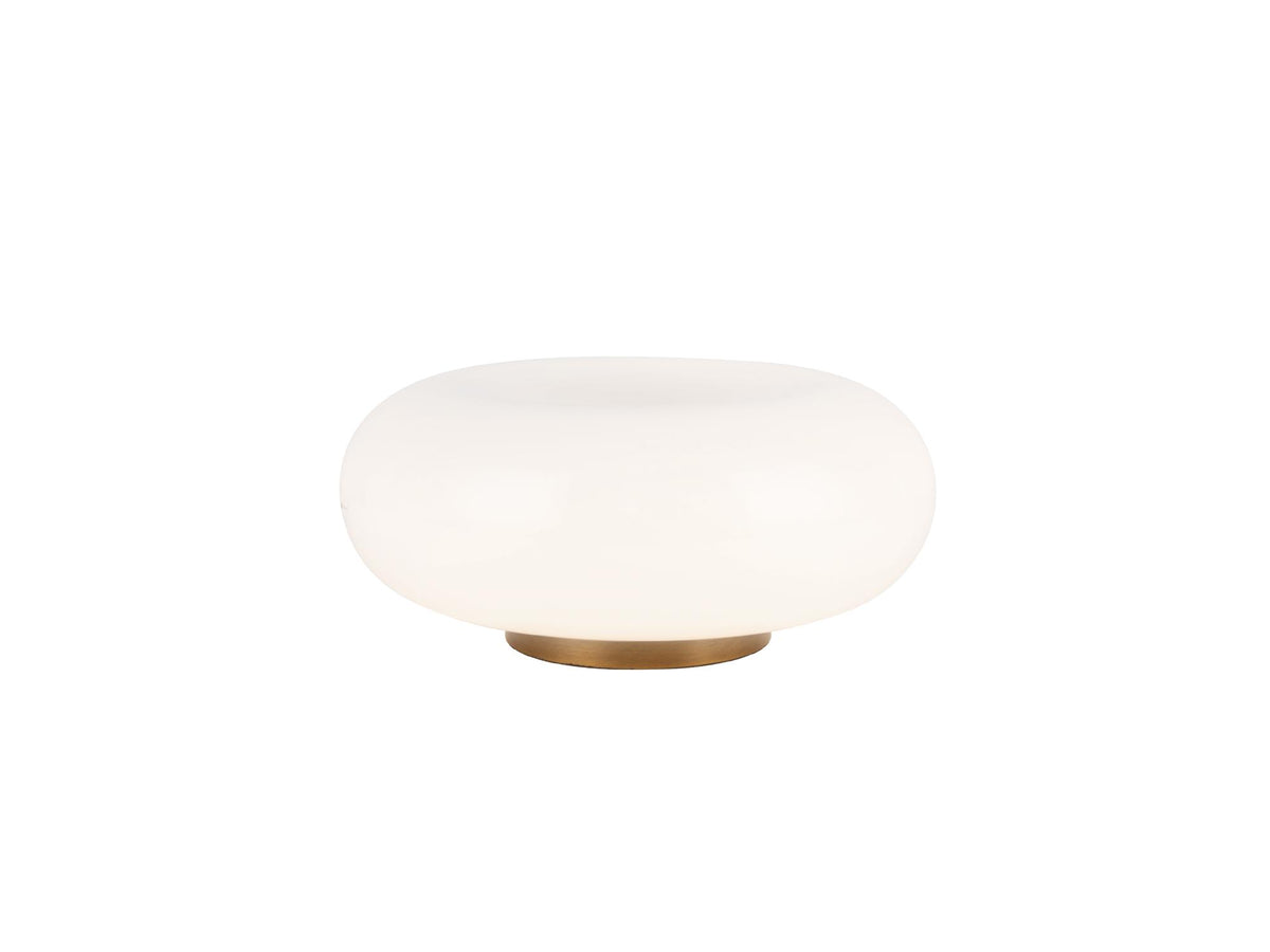 Nimbus Table Lamp – 8" / Vintage Brass/Opal Glass