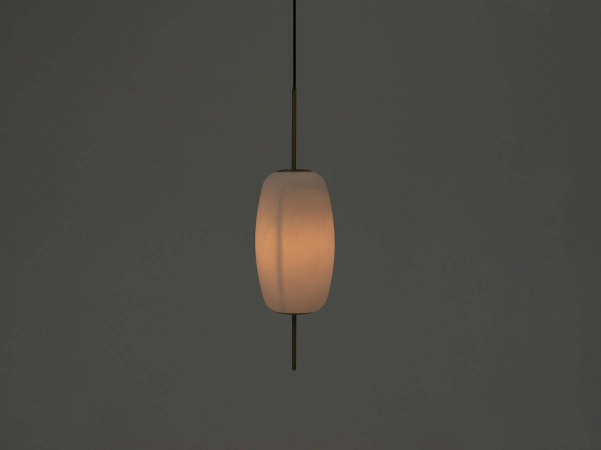 Silk Pendant Lamp – Large / Brass – view 2