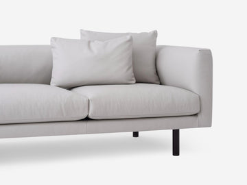 Grade 400 Venice Steel with Black Ash Legs - Left Hand Facing Backless Chaise