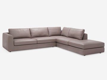 Suave Chrome - Right Hand Facing Backless Chaise - 1.5" Legs