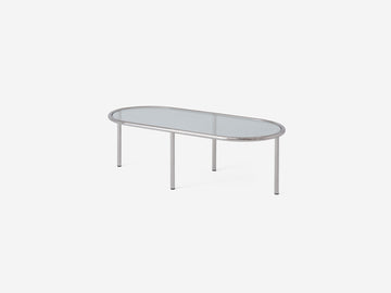 Tubular Coffee Table – Oval / Stainless Steel – view 2