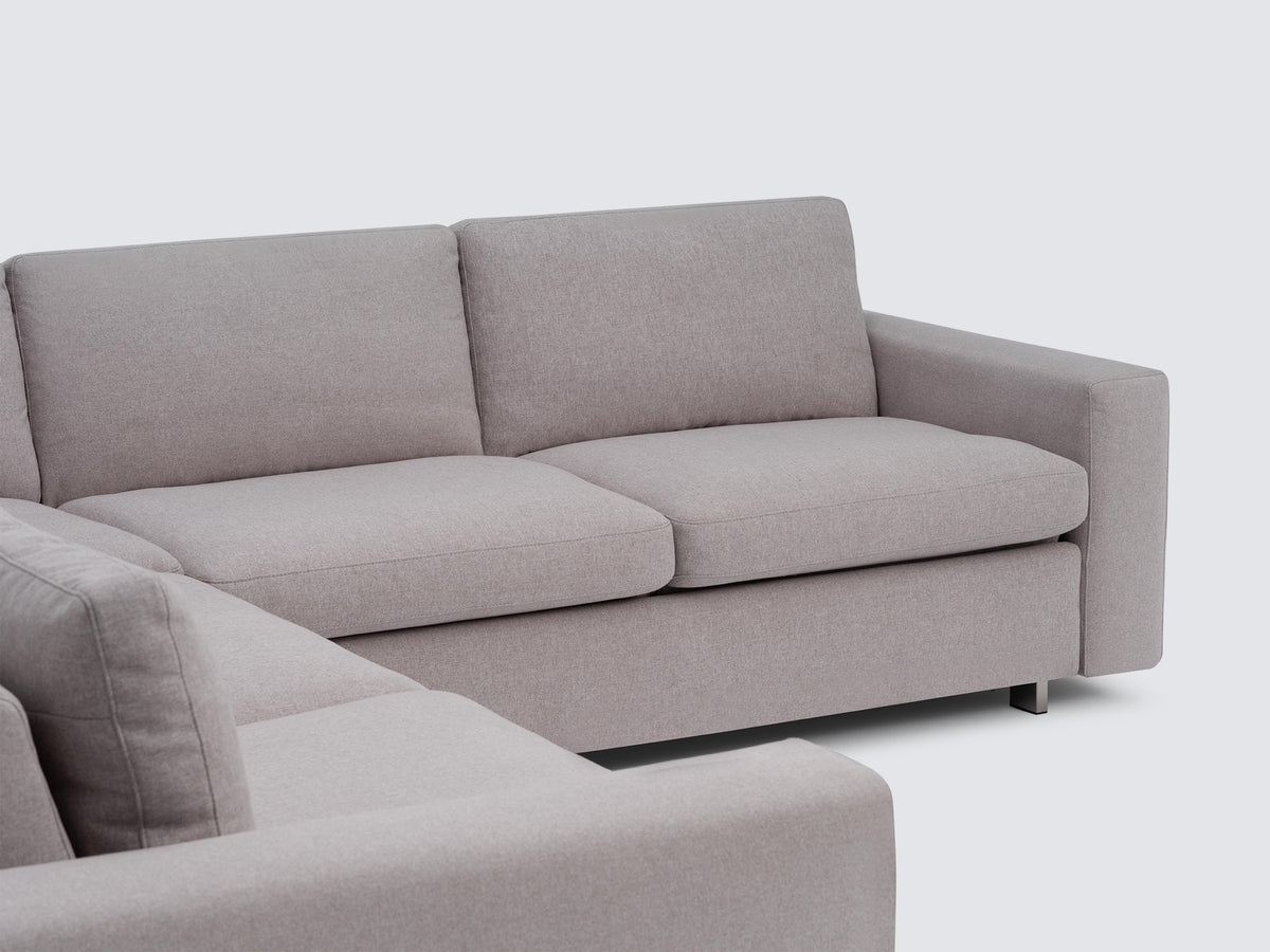 Ava Cloud with Stainless Steel Legs - Standard Arms - Left Hand Facing Storage Loveseat
