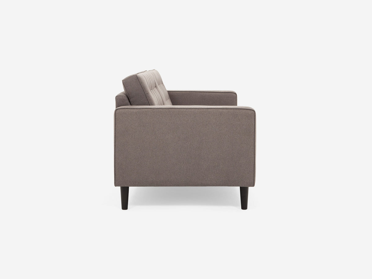 86" - Discontinued Fabric with Black Ash Legs and Regular Arm Height