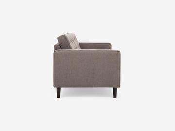86" - Discontinued Fabric with Black Ash Legs and Regular Arm Height