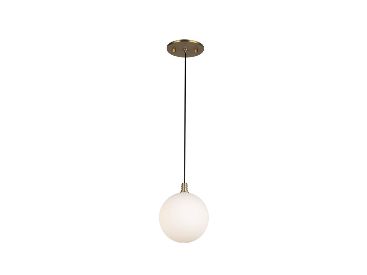 Bolla Pendant – Brushed Gold/Opal Glass – view 2