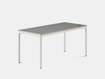 Four Leg Standing Desk – 59" x 27" / White / Carbon