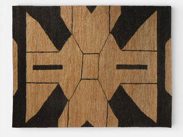 Ace Rug 9' x 12' – Natural/Black