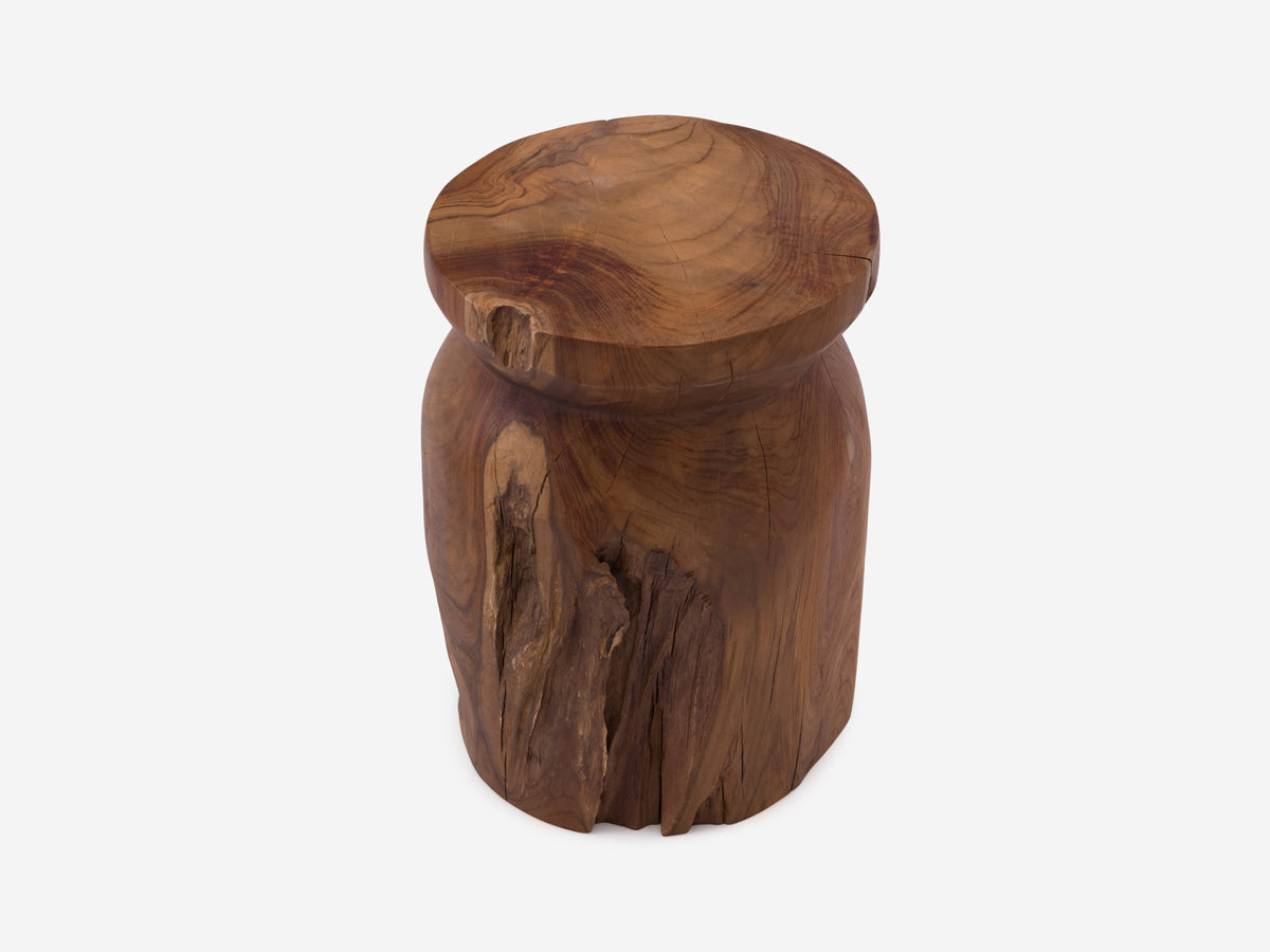Solid Teak Stool - Round – Reclaimed Teak – view 9