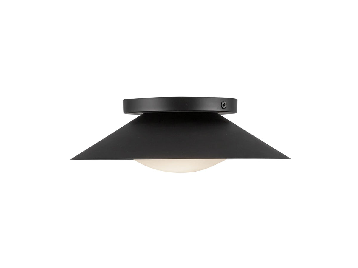 Cleo Wall Sconce – 1 Light / Black/Opal Glass – view 2