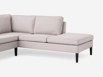 Dillon Dune with Onyx Legs - Right Hand Facing Corner Chaise