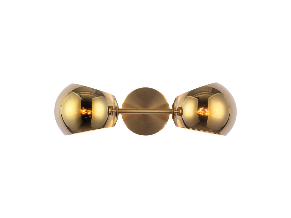 Willow Wall Light – 17" / Brushed Gold/Copper Glass