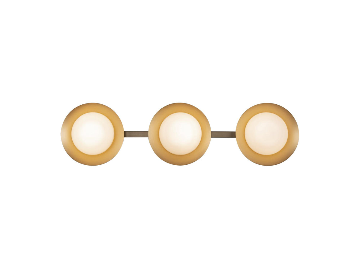 Cleo Wall Sconce – 3 Lights / Brushed Gold/Opal Glass