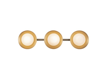 Cleo Wall Sconce – 3 Lights / Brushed Gold/Opal Glass