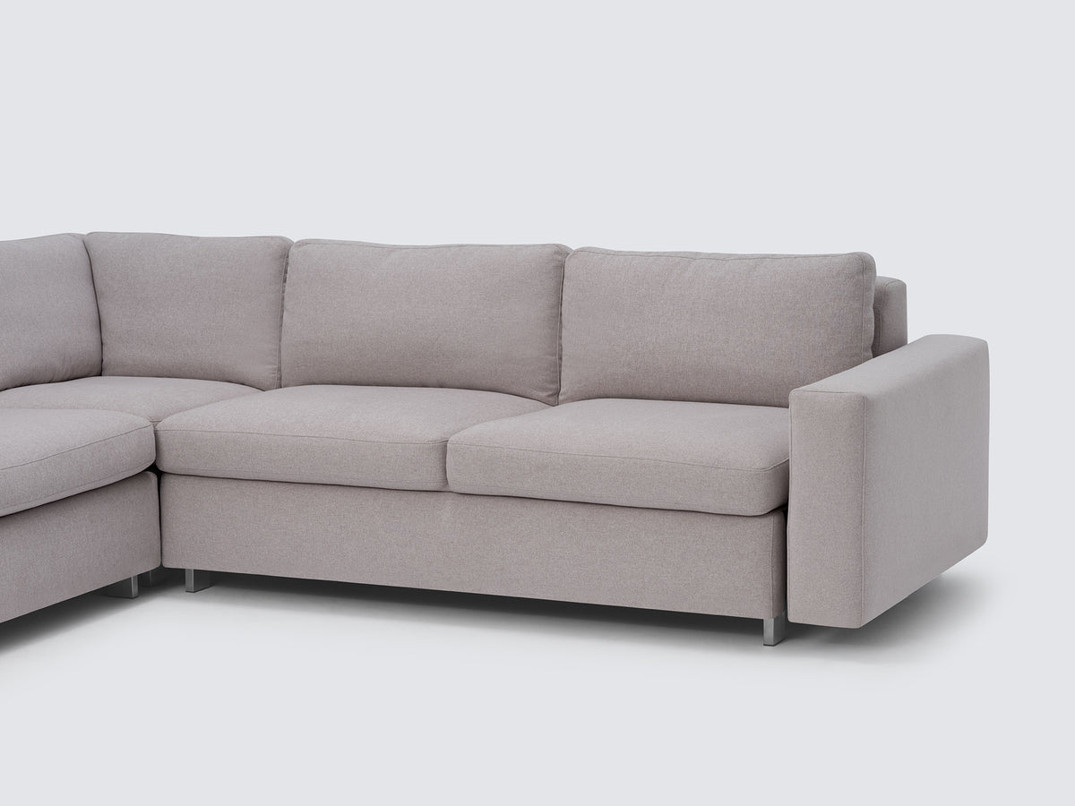 Ava Cloud with Stainless Steel Legs - Standard Arms - Right Hand Facing Storage Loveseat