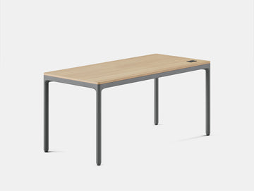 Four Leg Standing Desk – 59" x 27" / Carbon / Woodgrain