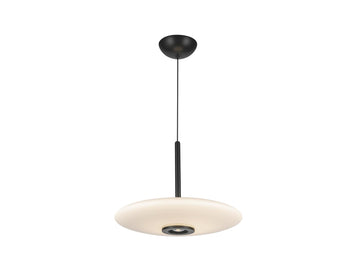 Kyoto Pendant – Black/Glossy Opal Glass – view 2