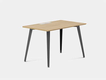 Office Desk – 48" x 24" / Charcoal / Woodgrain – view 2