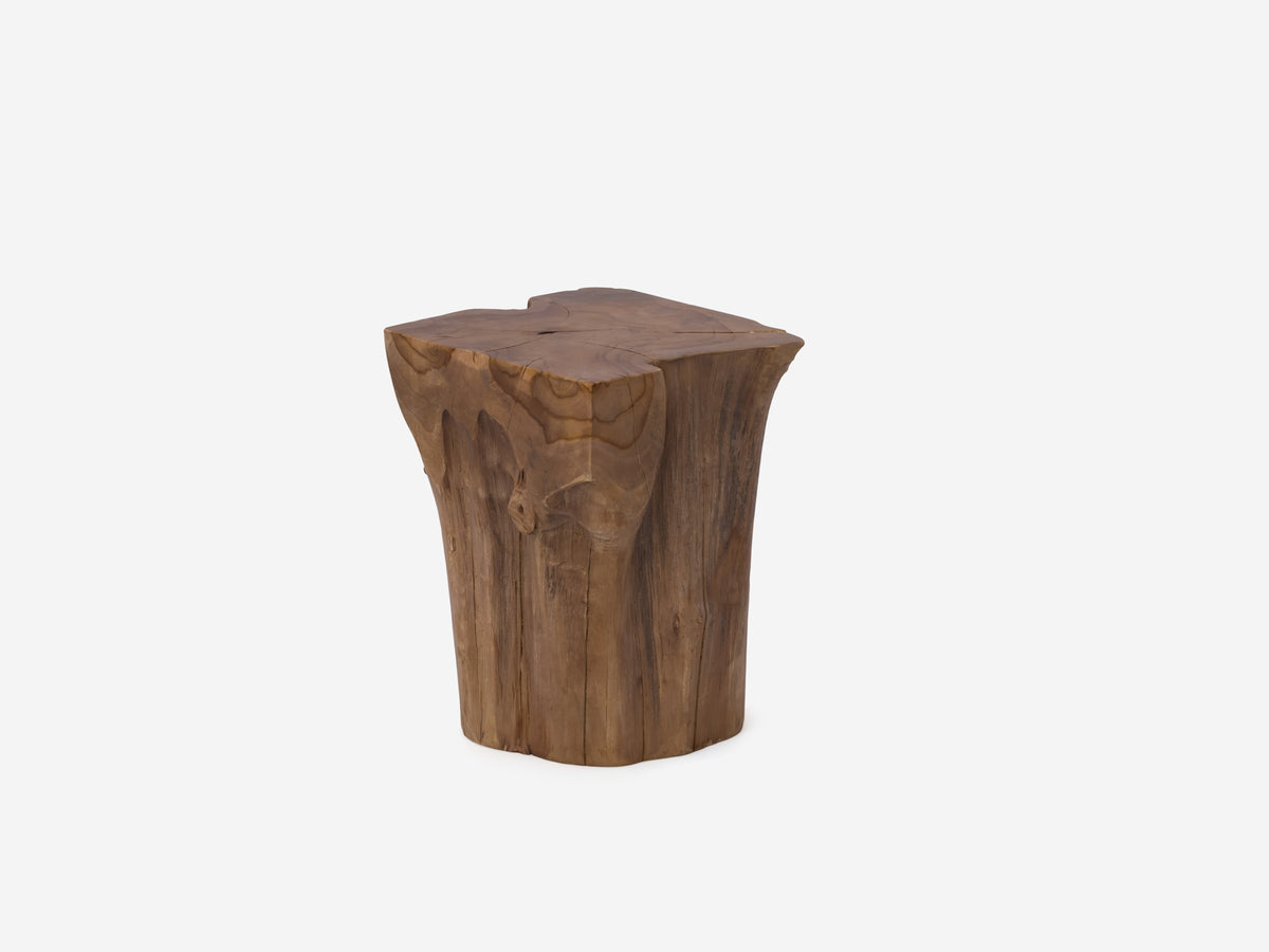 Solid Teak Stool - Rectangle – Reclaimed Teak – view 2