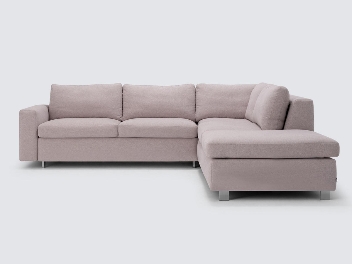 Ava Cloud with Stainless Steel Legs - Right Hand Facing Backless Chaise - Standard Arms