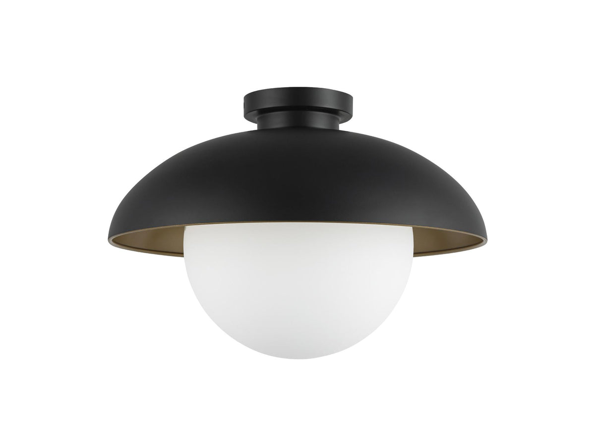 Rubio Flush Mount Light – 16" / Matte Black/Opal Matte Glass – view 3