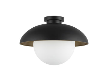 Rubio Flush Mount Light – 16" / Matte Black/Opal Matte Glass – view 3