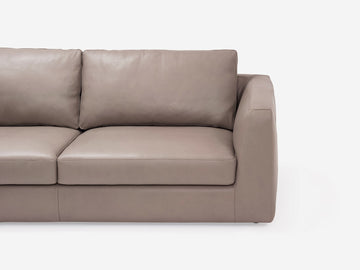 Suave Chrome - Left Hand Facing Backless Chaise - 1.5" Legs